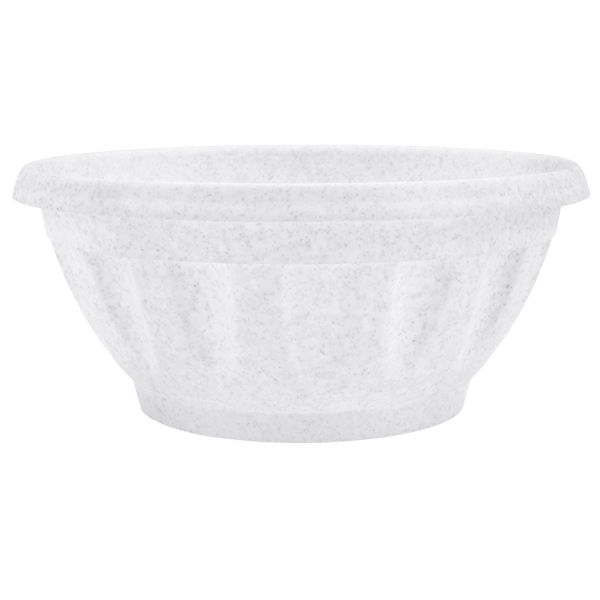 Горщик пластиковий Алеана Жанна круглий 4,5л білий із сірим (112087) 