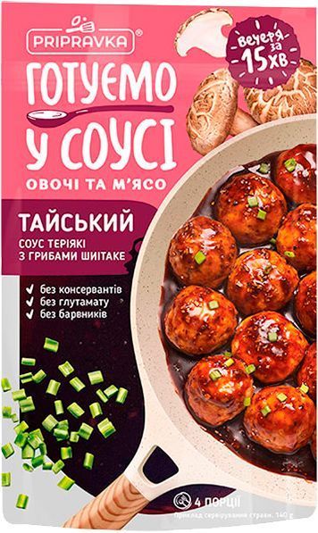 Соус Приправка тайський Теріякі з грибами шиітаке 140 г (4820195512500)