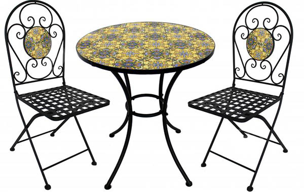 Комплект мебели Indigo Сицилия с покрытием мозаика черный 