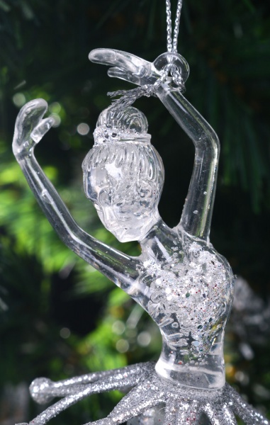 Подвеска Балерина Стандарт 6х12х3 см серебряный