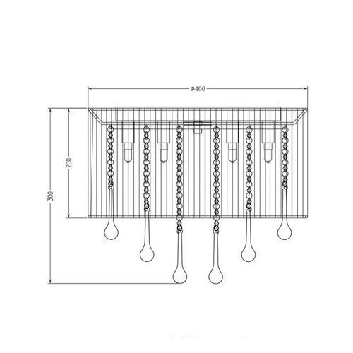 Люстра Zuma Line Verona 40x30 см 8xG9 чорний 