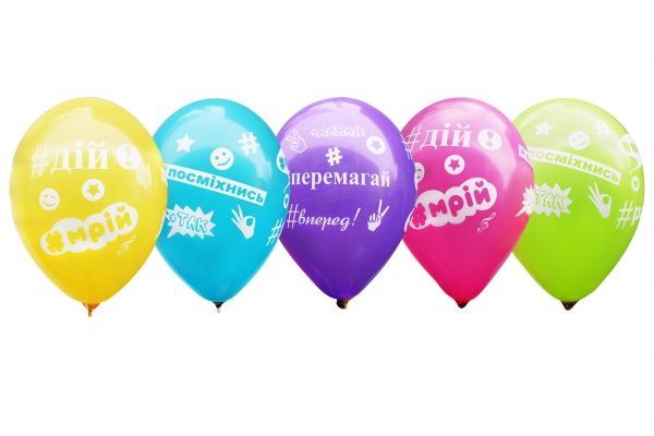Кульки латексні Шарте Побажання 5 шт. різнокольоровий 5 шт.