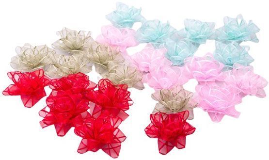 Бантики Зірочка органза 0865-6 6,5 см в асортименті 