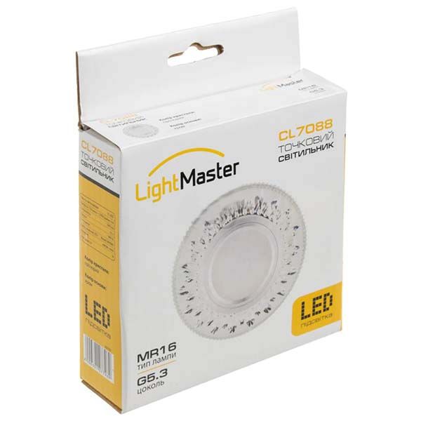 Светильник точечный LightMaster с LED-подсветкой GU5.3 4000 К прозрачный CL7088 