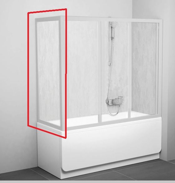 Душова стінка Ravak нерухома для ванни APSV- 80 Сатин GRAPE 