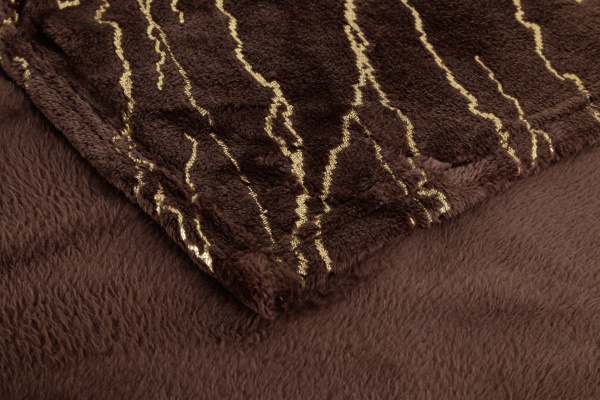 Плед Basic Marble Gold 200x220 см коричневий La Nuit 
