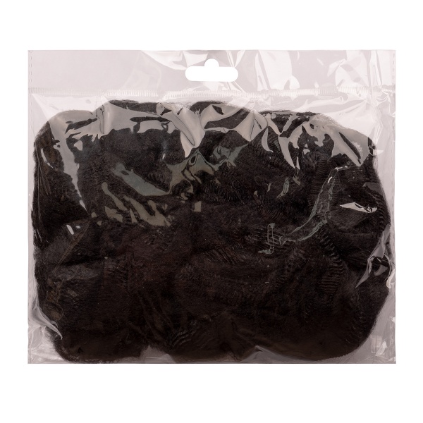 Декоративное изделие Паутина Хэллоуин 40 г с двумя паучками черная 973676 YES! Fun