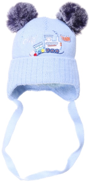 Шапочка дитяча для хлопчика Kraft р.42-44 світло-блакитний 2052 
