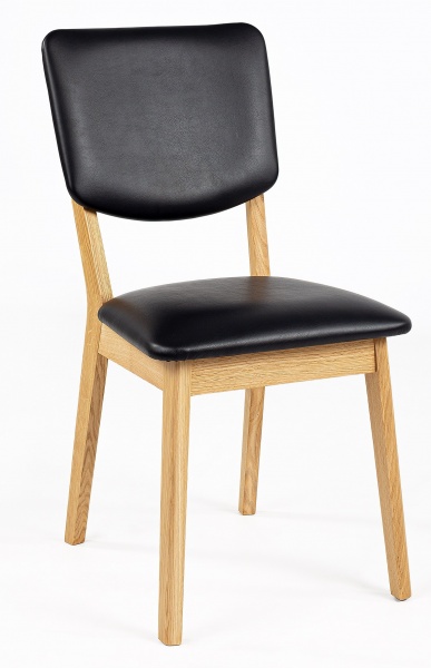 Стілець обідній Мері дуб натуральний Top Textill Florencja 252 чорний / дуб натуральний