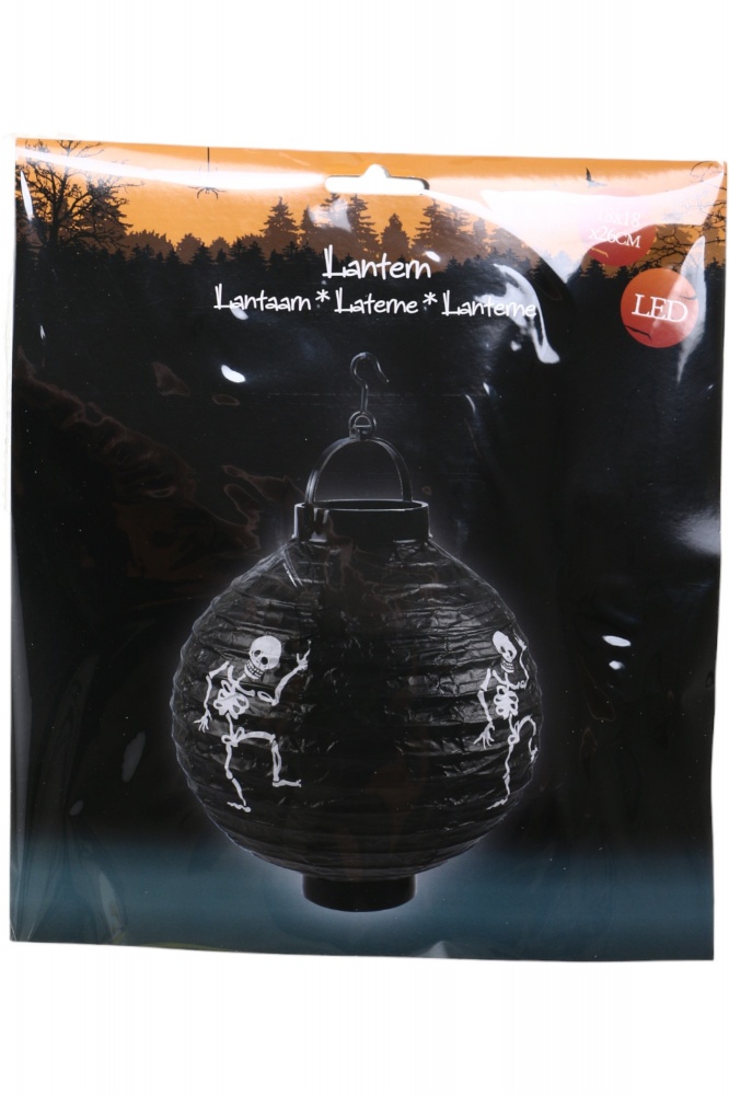 Декор для Хэллоуина Фонарик с рисунком светодиодный в ассортименте