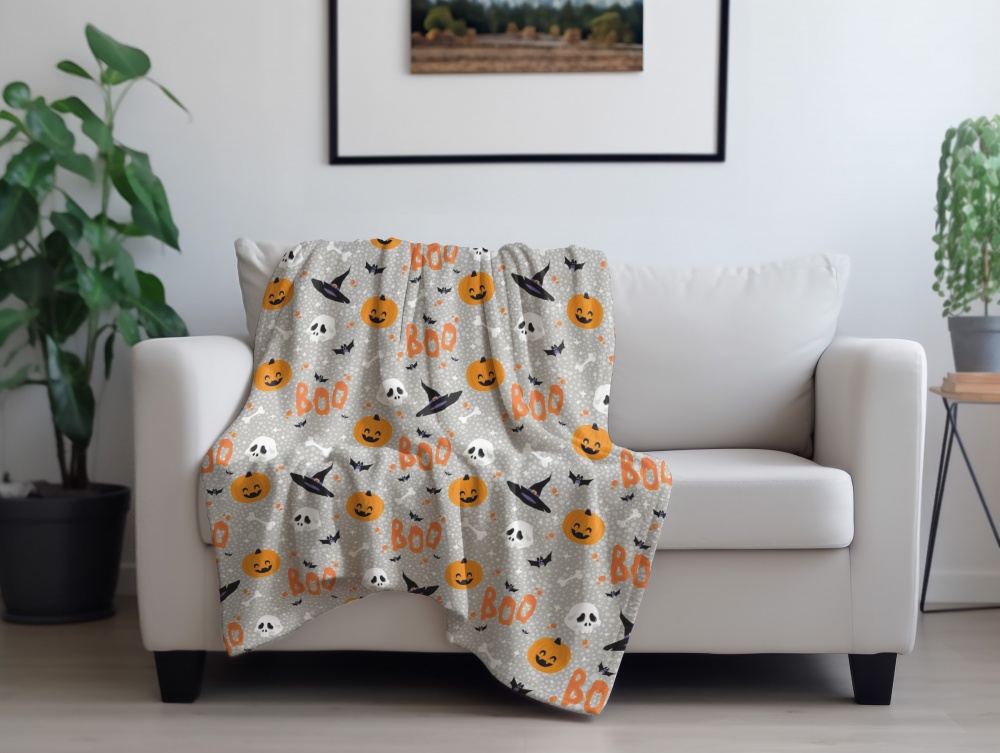 Плед Halloween Ghost New 220x200 см мультиколор La Nuit