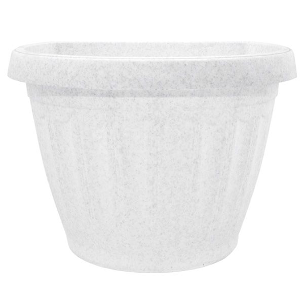 Горщик пластиковий Алеана Терра настінний фігурний 2,8л (113067) білий із сірим 