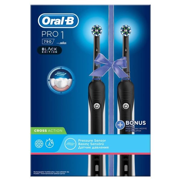 Набор электрических зубных щеток Oral-B PRO Braun 1/790 1+1 Black