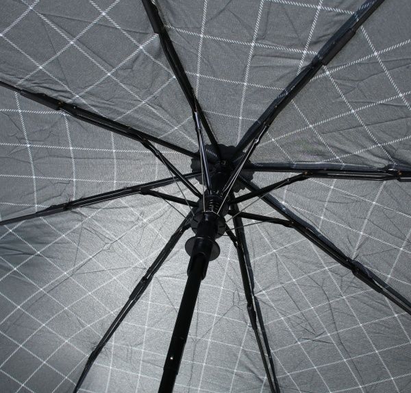 Зонт Узор прямоугольный, складной, автомат черный 