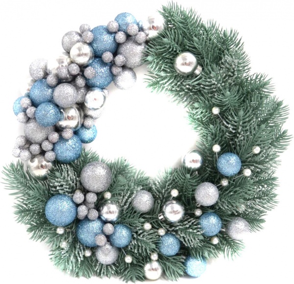 Вінок новорічний Різдвяне диво d30 мм 3987 