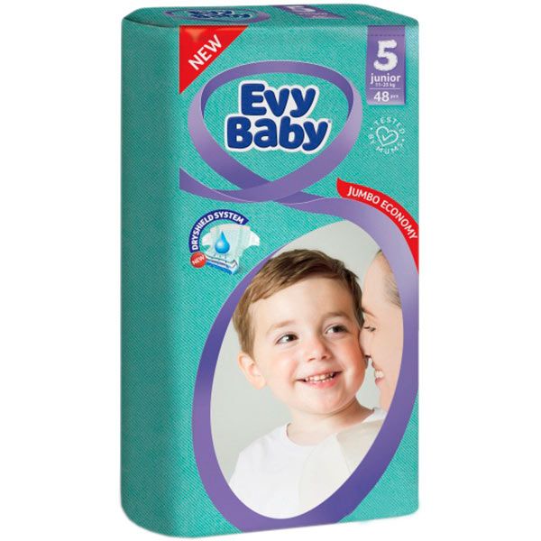 Подгузники Evy Baby Джуниор Джамбо упаковка 11-25 кг 48 шт.