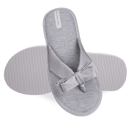 Тапки домашние Twins HS-VL Flip flops бант 7148 серый 