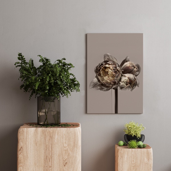 Картина на полотні Бежеві квіти 70x50 см WS Holst 14082216 