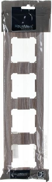 Рамка чотиримісна HausMark Alta горизонтальна в’яз темний SNG-FRP.SQ20G4-7/Elm-dark