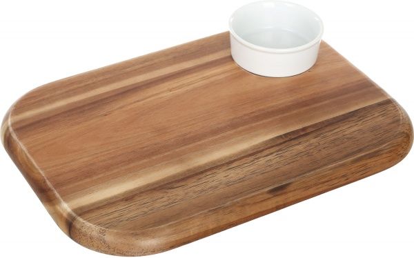 Доска сервировочная с соусником Chefline 35х25 см 
