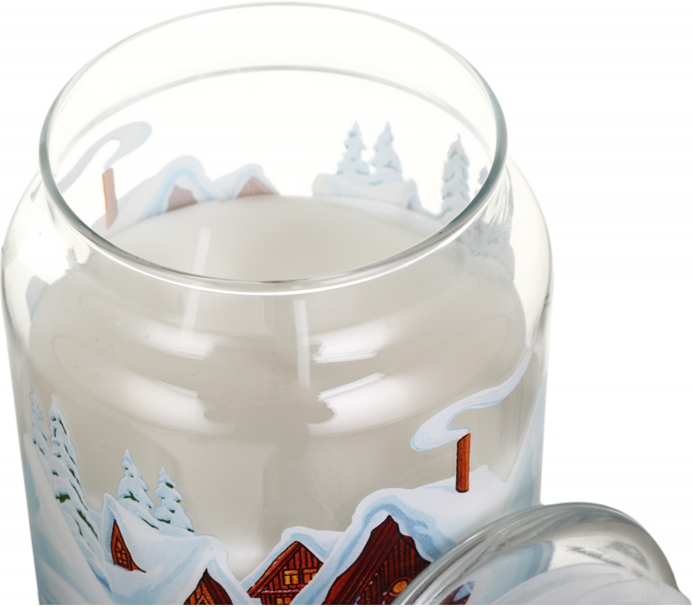Свічка ароматична Pako-If в склі деколь сніжний ліс XXL 80х150 мм