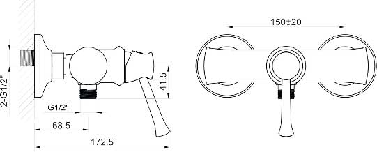 Смеситель для душа Imprese Podzima Zrala ZMK02170808