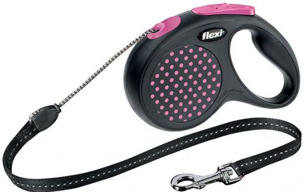 Повідець-рулетка Flexi COLOR DOTS S pink