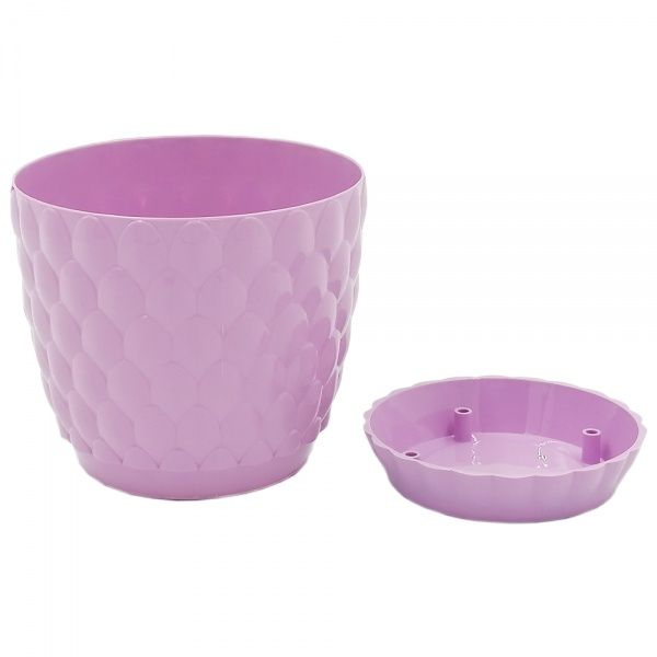 Горщик пластиковий Alyaplastik PINECONE NO:4 круглий 5,6 л фіолетовий 