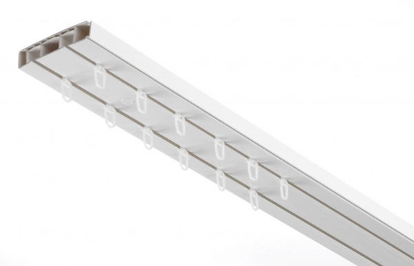 Карниз стельовий Gardinia подвійний укомплектований 210 см білий 1 шт. 