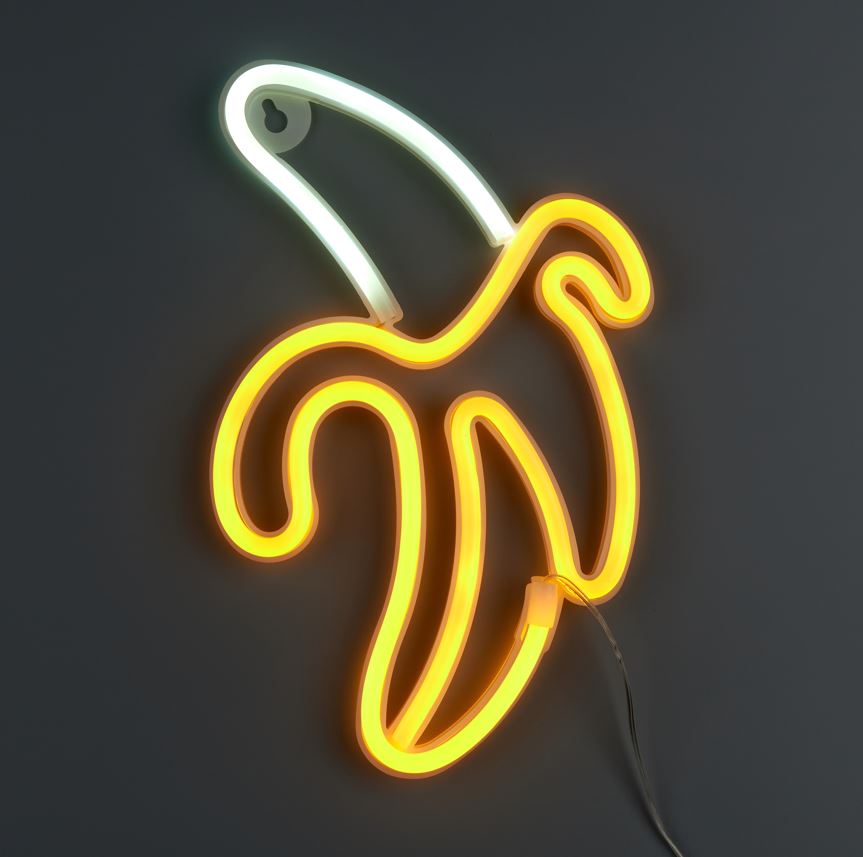 Неоновая вывеска Luna LUDS-NEO-51 Банан теплый белый/красный/розовый