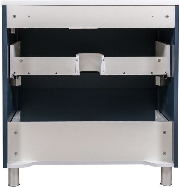 Тумба напольная Aqua Rodos Акцент синий мат с умывальником Альфа 80