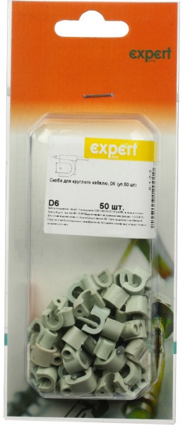 Скоба для круглого кабеля Expert Fix 12 мм 20 шт. белый 