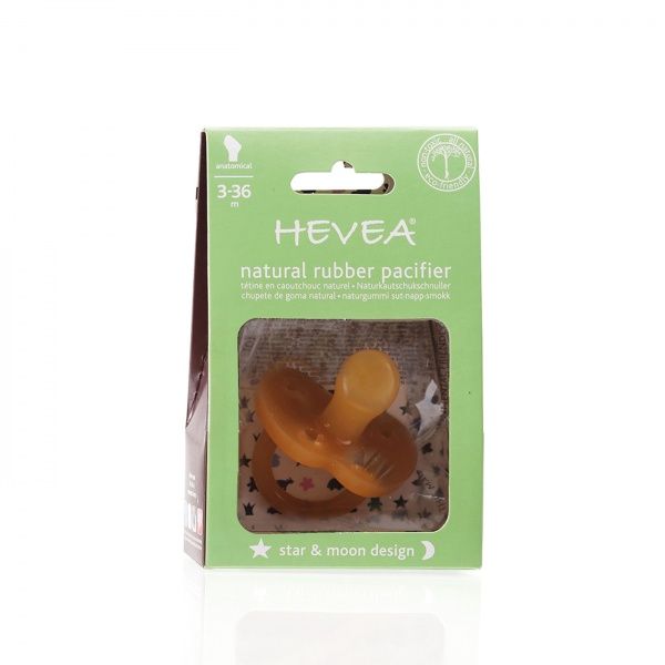Соска-пустышка Hevea star&Moon 3-36 месяцев