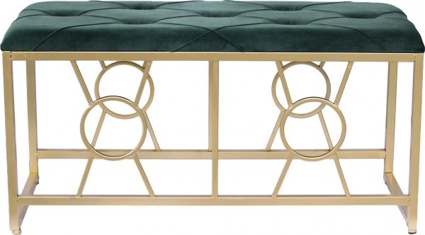 Банкетка 90х40х45 см зелена 