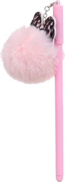 Ручка гелева Бант з рожевим помпоном 