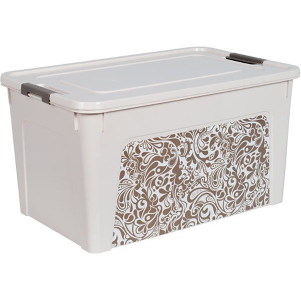 Контейнер із кришкою Алеана 124058 «Smart Box» з декором 265x490x320 мм