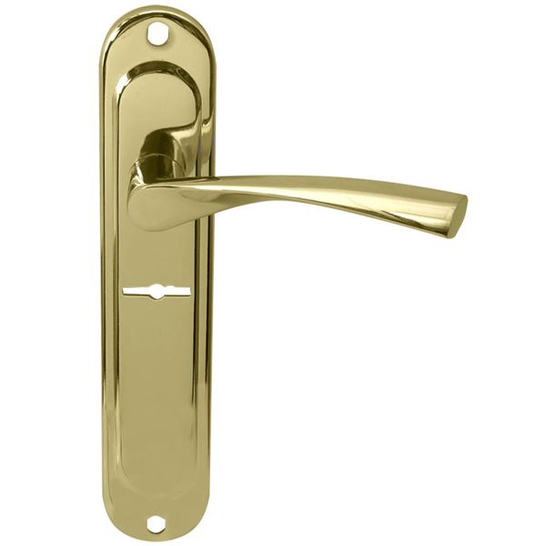 Ручка на планці BR-42-R права полірована латунь