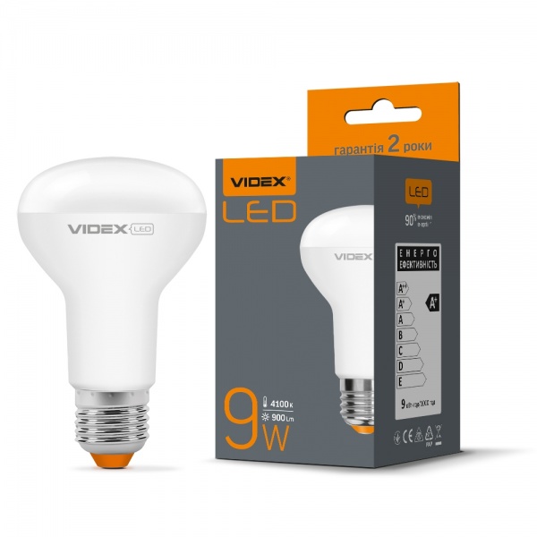 Лампа светодиодная Videx 9 Вт R63 матовая E27 220 В 4100 К 24142 