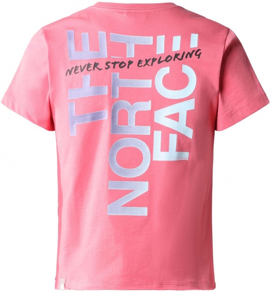 Футболка THE NORTH FACE W ES GRAPHIC FITTED S/S TEE NF0A83FJN0T1 р.S рожевий