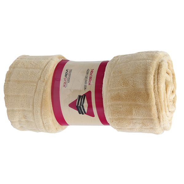 Плед микрофибра Underprice Glory светлый бежевый 140x180 см