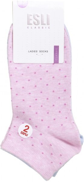 Комплект шкарпеток ESLI CLASSIC 2 пари 14С-116СПЕ 802 р. 25 блакитний із рожевим 2 шт. 