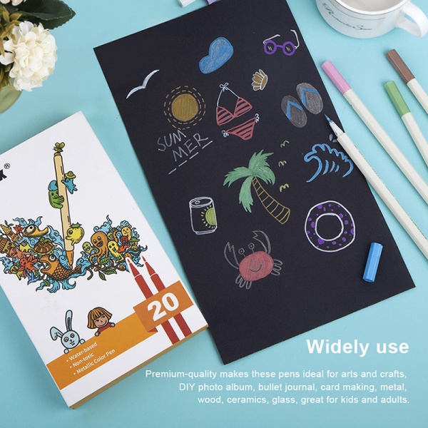 Набор маркеров Arrtx металлических 10 цветов 20 шт. AMP-1500 LC302291 