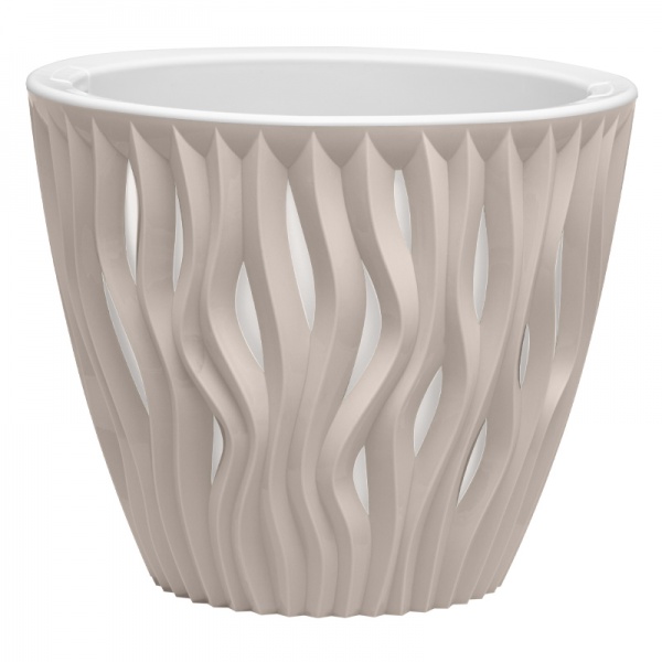 Кашпо Вдохновение круглый 1,6 л пудровый (КШ-5406) 