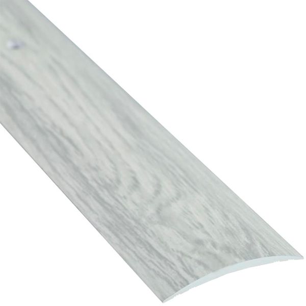 Порожек алюминиевый декорированный Braz Line гладкий с отверстиями 40x900 мм дуб снежный 