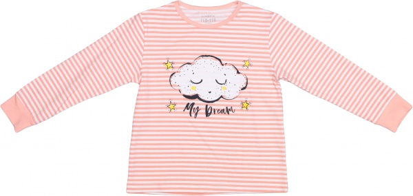 Піжама дитяча для дівчаток KOSTA 1494-7 р.146–152 персиковий 
