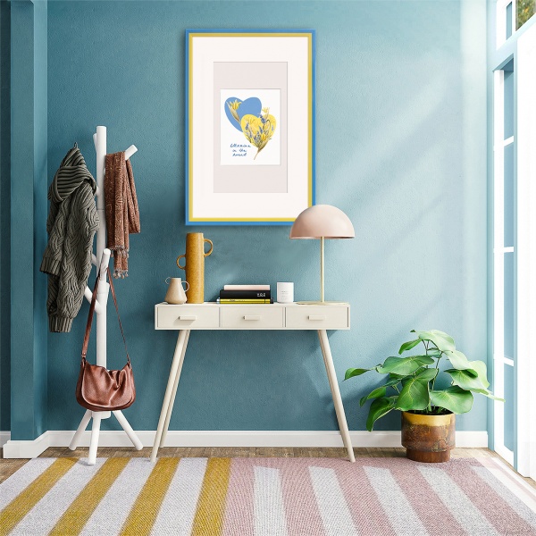 Рамка MARCO decor 1611 1 фото 15х20 см голубой/желтый 