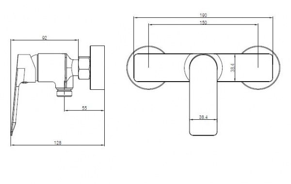 Смеситель для душа Mixxen ADMIRAL хром б/акс. MXBZ0657
