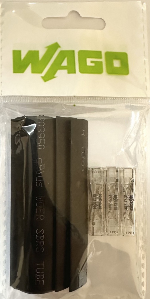 Муфта термоусадкова EMT з клемою WAGO (2773-2401) 3 шт. поліолефін 22-2401У-WT3