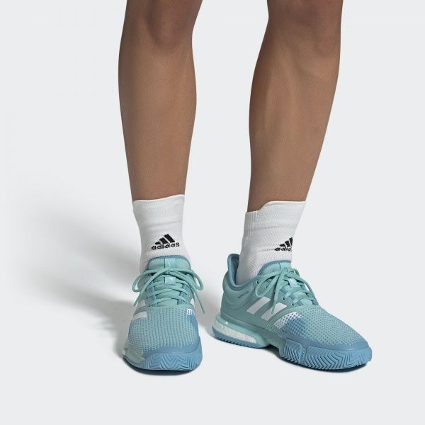 Кроссовки Adidas SoleCourt Boost M x Parley CG6339 р.8,5 бирюзовый