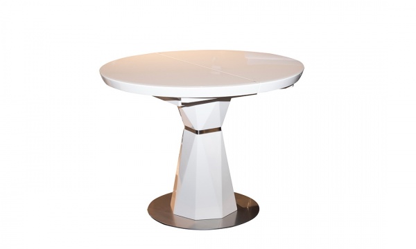 Стол обеденный Раунд Т7067 1000/1300х1000х760 белый 